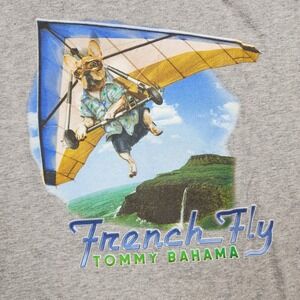 Tommy Bahama French Fly T Shirt Mens XXL Pocket Gray Cotton Tee Frenchie